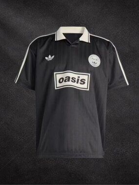Adidas x Oasis Tour Jacquard Jersey Black 25 NWT